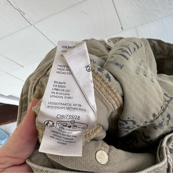 Free People We the Free Good Luck Mid-Rise Barrel Jeans in Taupe size 30L - Picture 8 of 8